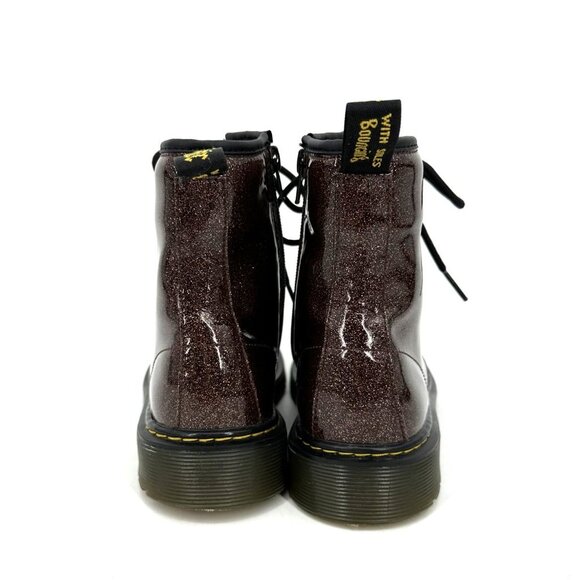 Dr. Martens 1460 Combat Boots Coated Brown Glitter Size 6 Women's - Picture 2 of 9